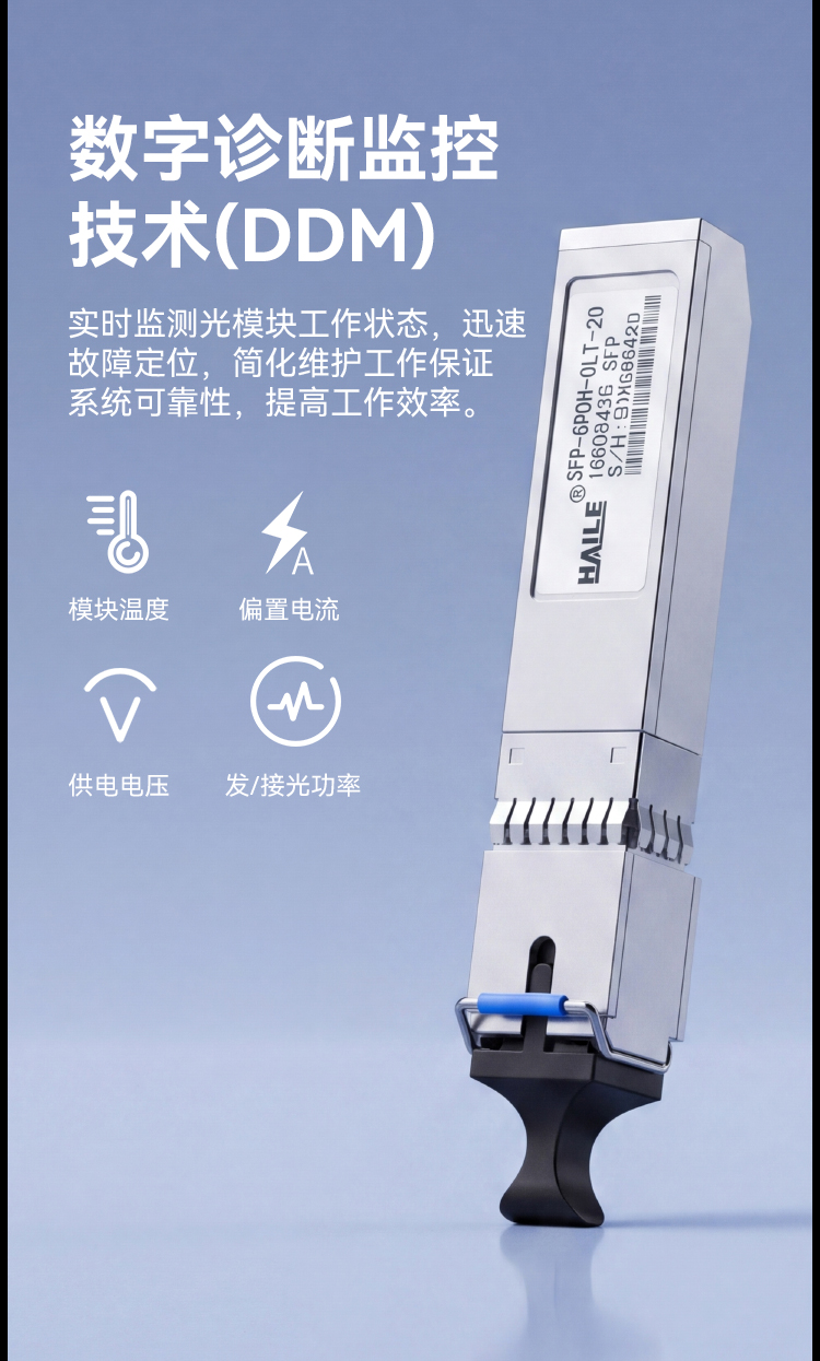 SFP-GPON-OLT-20 GPON OLT光纤模块 设备专用C++光纤模块20KM SC接口 兼容华为 中兴 思科_https://www.haile-cn.com_布线产品_第7张