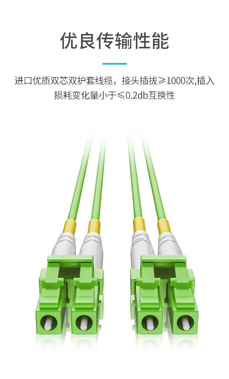 万兆多模双模光纤跳线LC-LC  OM5双芯尾纤 Φ2.0低烟无卤抗弯曲跳纤光纤线_https://www.haile-cn.com_布线产品_第8张