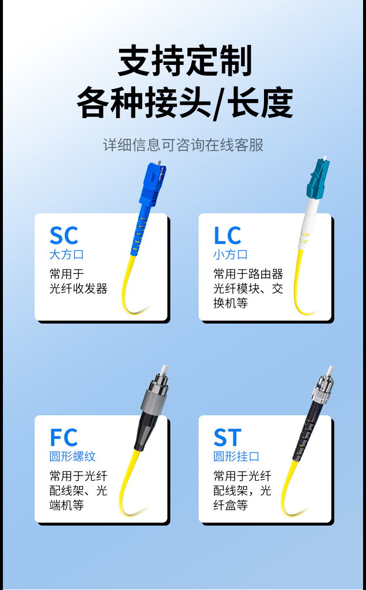 电信级单模万兆光纤跳线 单模单芯Φ3.0（FC-FC，9/125）_https://www.haile-cn.com_布线产品_第9张