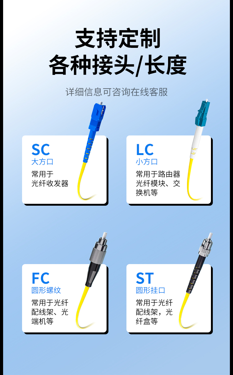 电信级单模万兆光纤跳线 单模单芯Φ3.0（LC-LC，9/125）_https://www.haile-cn.com_布线产品_第9张