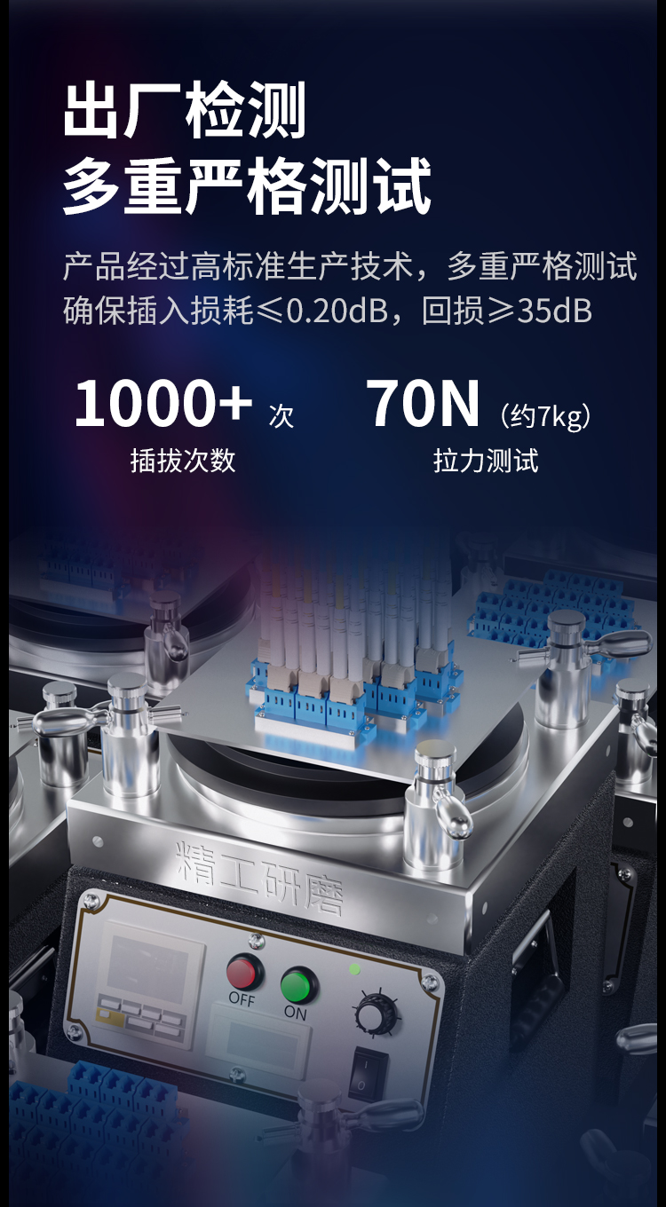 万兆多模光纤跳线LC-LC低烟无卤双芯跳纤OM3-300UPC接头50/125尾纤_https://www.haile-cn.com_布线产品_第6张