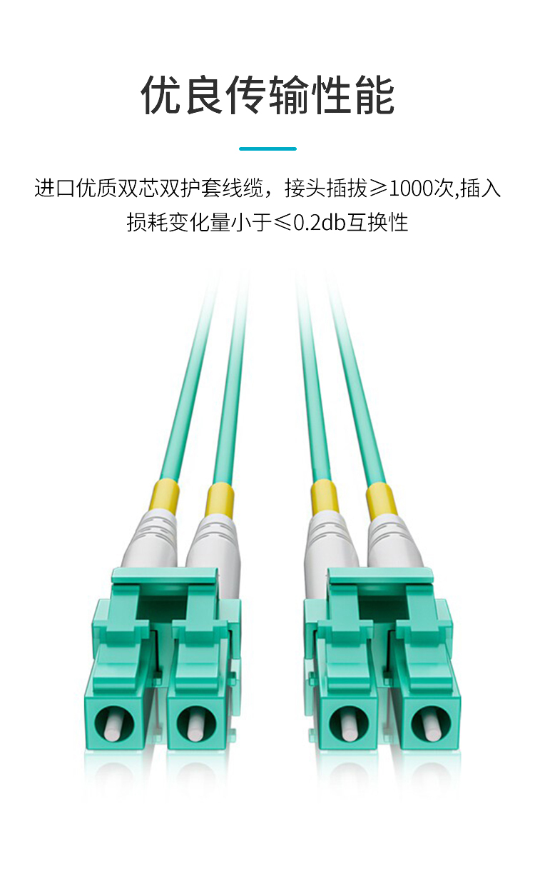 万兆多模双模光纤跳线LC-LC  OM4双芯尾纤 Φ2.0低烟无卤抗弯曲跳纤光纤线_https://www.haile-cn.com_布线产品_第7张