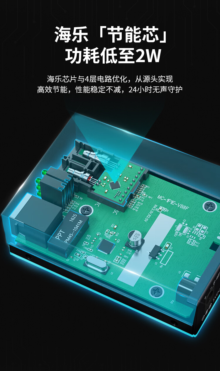 光纤收发器 千兆单模双纤1光2电 20公里 FC口光电转换器1台 HC-620FC-2-20_https://www.haile-cn.com_传输产品_第3张