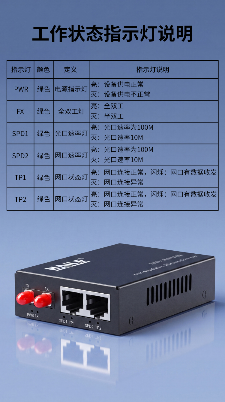 光纤收发器 百兆单模双纤1光2电 20公里 FC口光电转换器1台 HC-610FC-2-20_https://www.haile-cn.com_传输产品_第6张