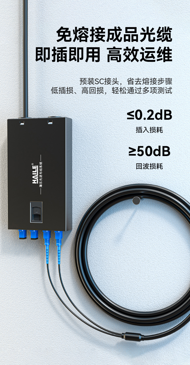HAILE海乐 成品铠装光缆SC-SC室外2芯单模工程光纤跳线光缆尾纤 免熔接户外架空_https://www.haile-cn.com_光缆布线_第3张