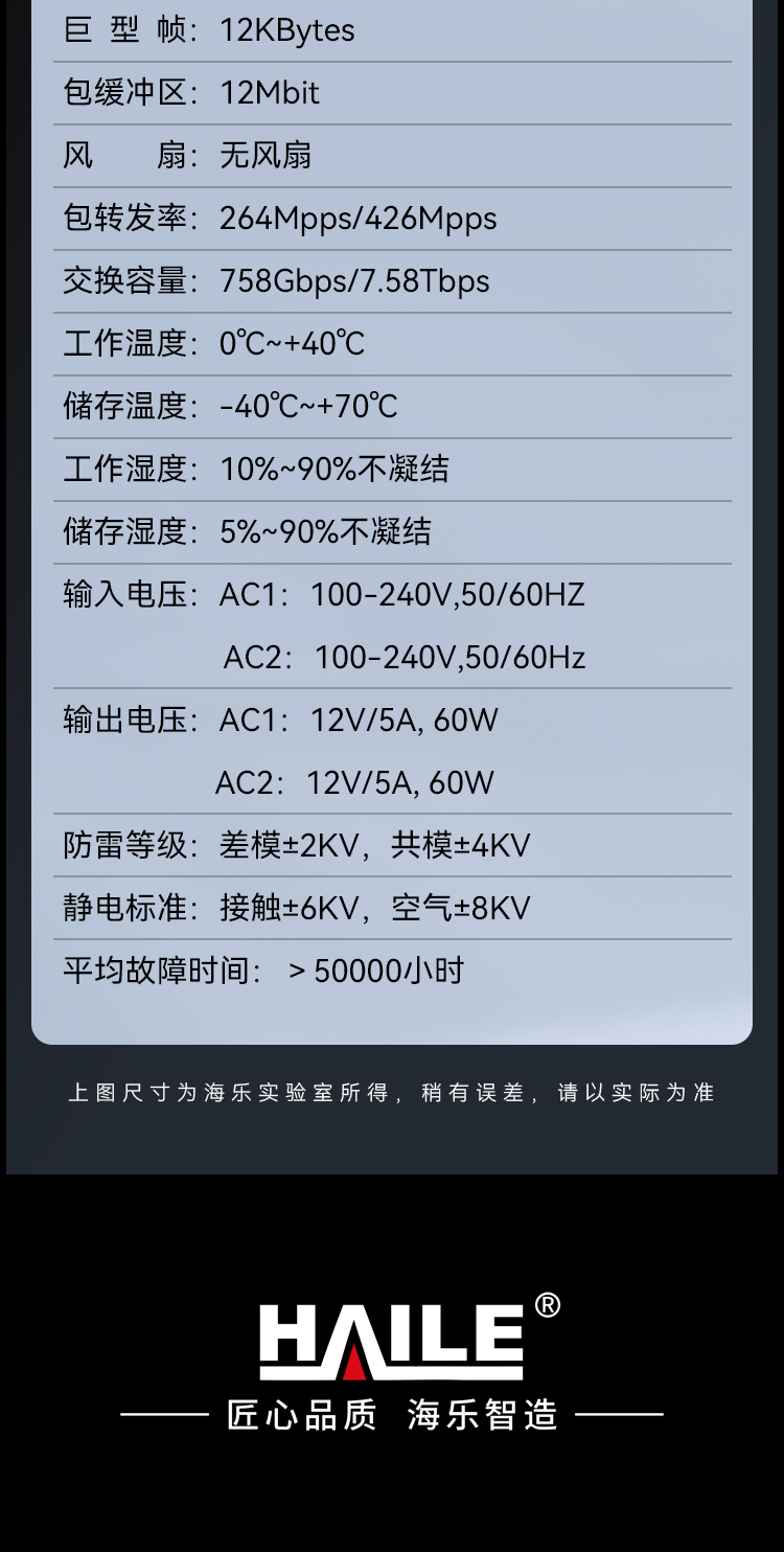 HAILE海乐内外网24口+4SFP口三层网管万兆交换机水晶头异形结构白色专网网络分流器HG-3700-W24T4X_https://www.haile-cn.com_专网交换机_第14张