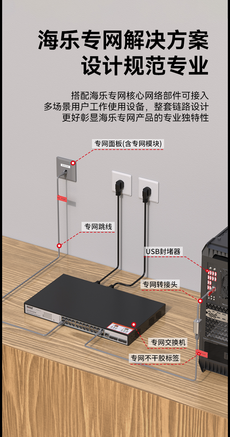 HAILE海乐内外网24口+4SFP口三层网管万兆交换机水晶头异形结构灰色专网网络分流器HG-3700-K24T4X_https://www.haile-cn.com_专网交换机_第7张