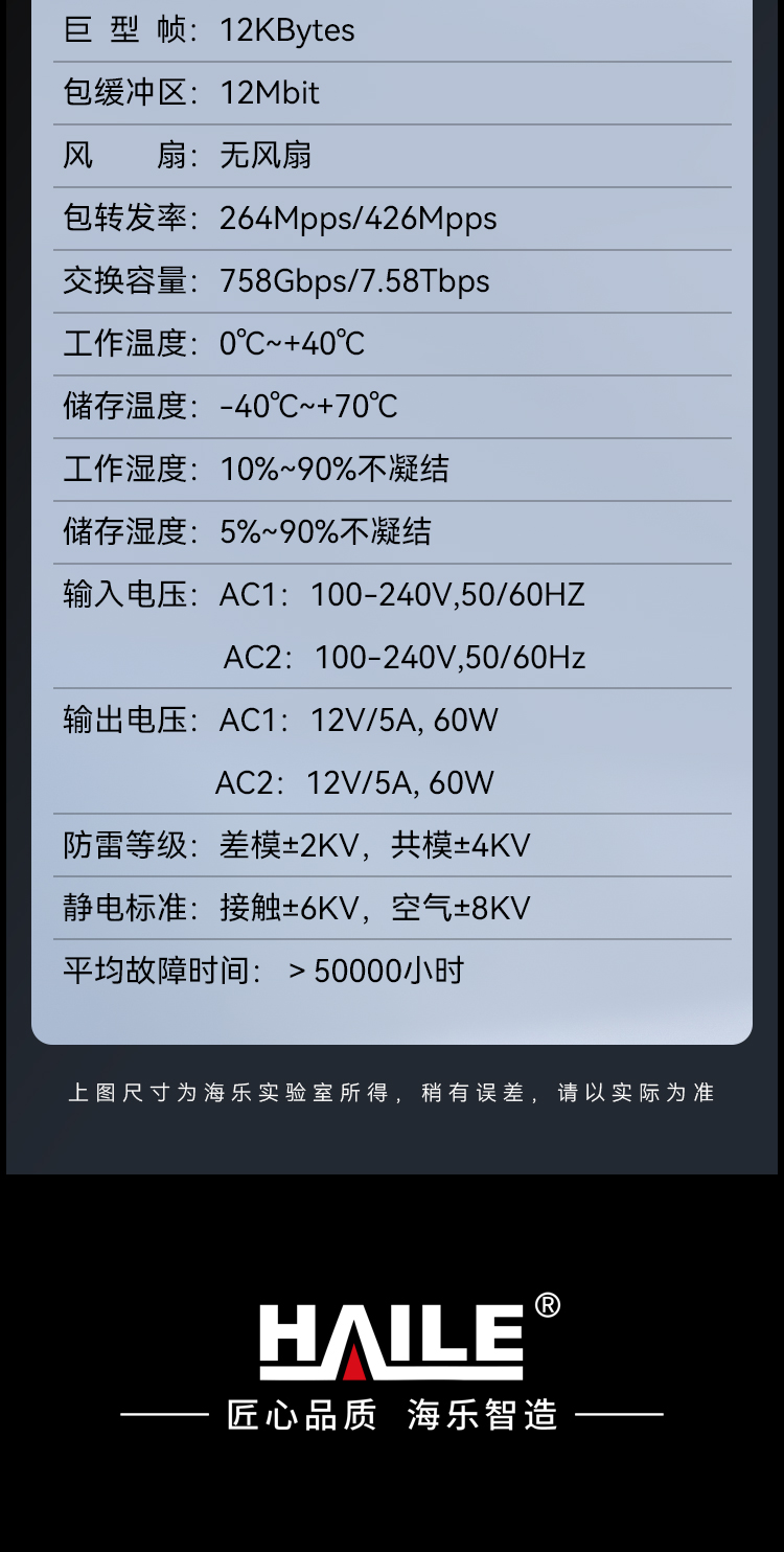 HAILE海乐内外网24口+4SFP口三层网管万兆交换机水晶头异形结构灰色专网网络分流器HG-3700-K24T4X_https://www.haile-cn.com_专网交换机_第14张