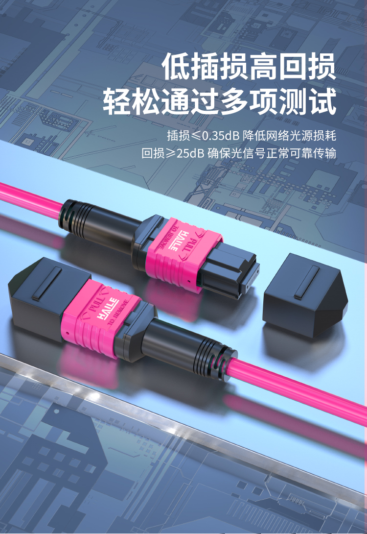 MPO-MPO光纤跳线24芯电信级40/100G万兆多模OM4母头B极性_https://www.haile-cn.com_MPO光纤跳线_第7张