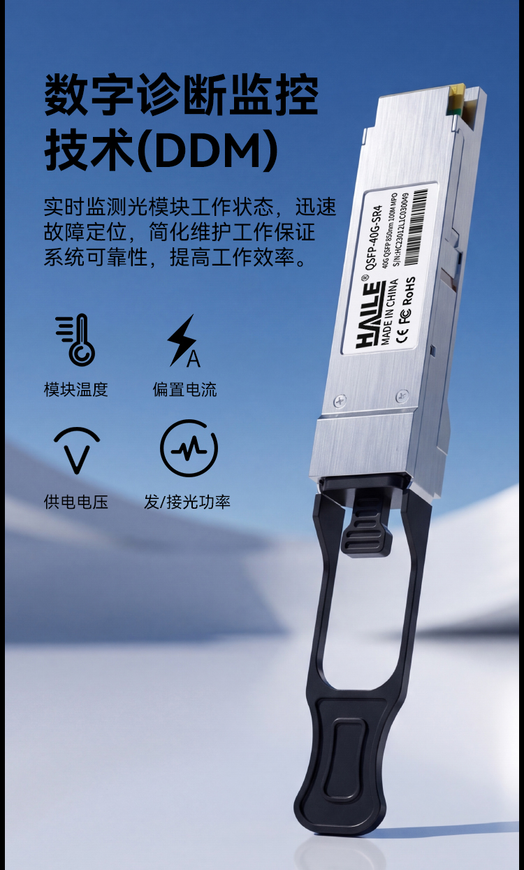 QSFP-40G-ER4 40G单模双纤LC 1310nm 40km 1个兼容华为H3C锐捷中兴思科_https://www.haile-cn.com_布线产品_第7张