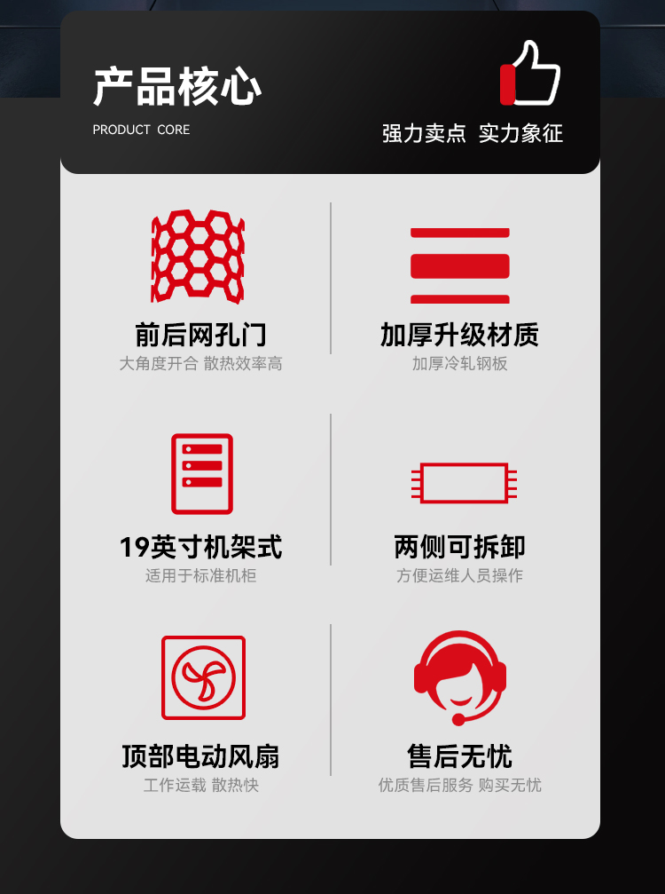 网络机柜服务器机柜 黑色 升级款2米42U19英寸加厚600*1000*2000网孔前门 A2-6A42_https://www.haile-cn.com_A2系列机柜_第2张