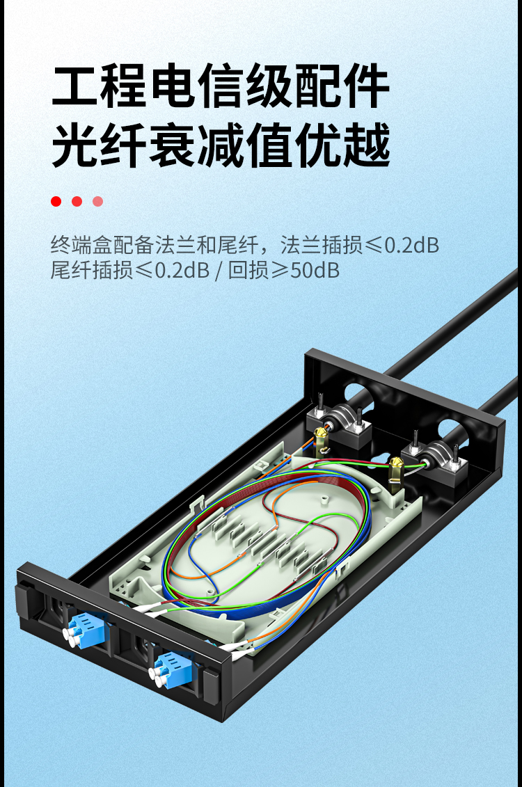4芯LC单模满配 光纤盒 桌面壁挂卡扣式 光缆尾纤熔接盒 光纤配线架 P1-4-LC_https://www.haile-cn.com_布线产品_第6张
