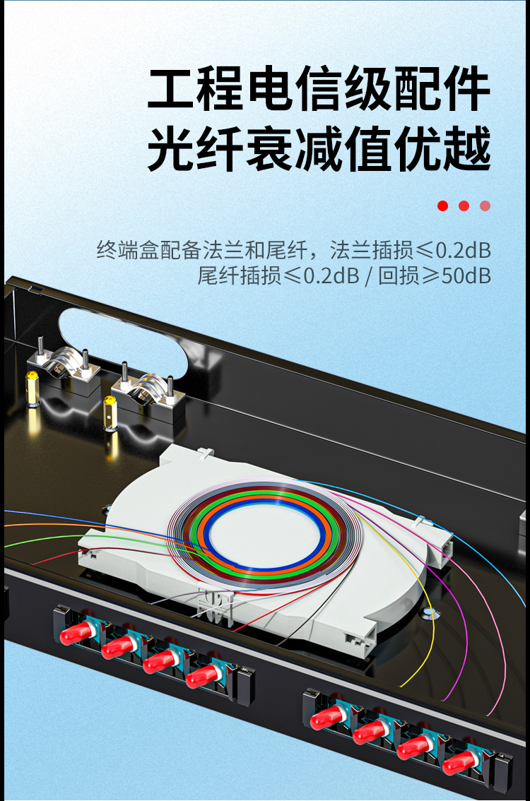 12口光纤终端盒 12芯ST单模满配 光纤盒 光缆尾纤熔接盒 光纤配线架 P1-12-ST_https://www.haile-cn.com_布线产品_第6张