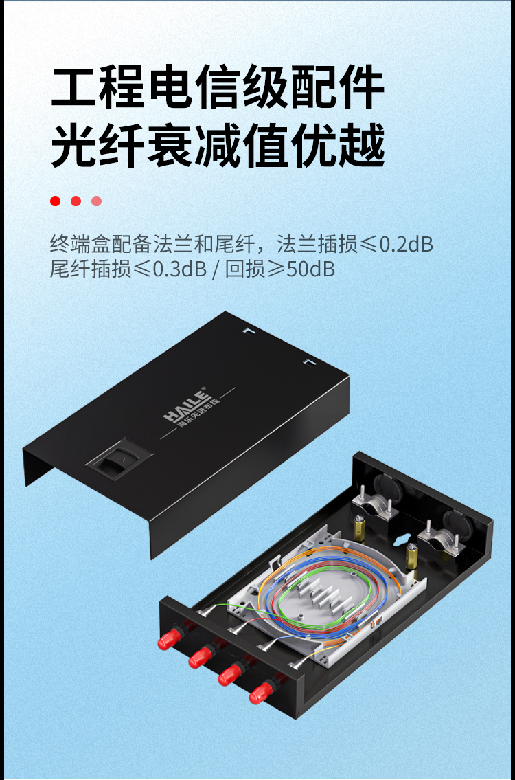 光纤终端盒4芯 4口ST满配单模9/125光缆尾纤盒熔接盒光纤配线架 桌面直插式P1-Z4-ST_https://www.haile-cn.com_布线产品_第7张