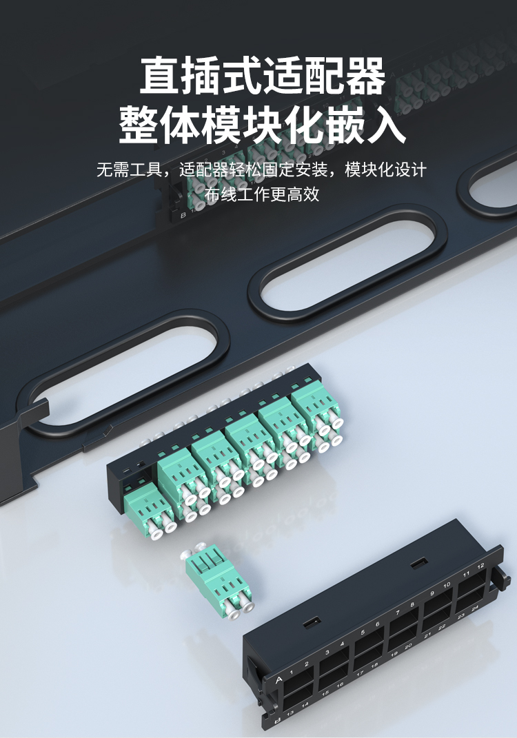 72芯多模OM3满配高密度配线箱架熔接式1U万兆终端盒配线架封闭式HT-GM72MT2_https://www.haile-cn.com_布线产品_第4张