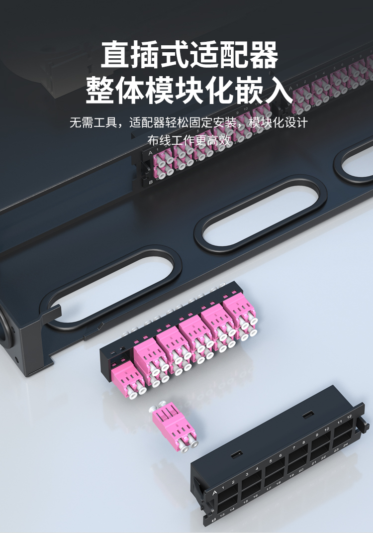 48芯多模OM4满配高密度配线箱架熔接式1U万兆终端盒配线架封闭式HT-GM48MTA2_https://www.haile-cn.com_布线产品_第4张